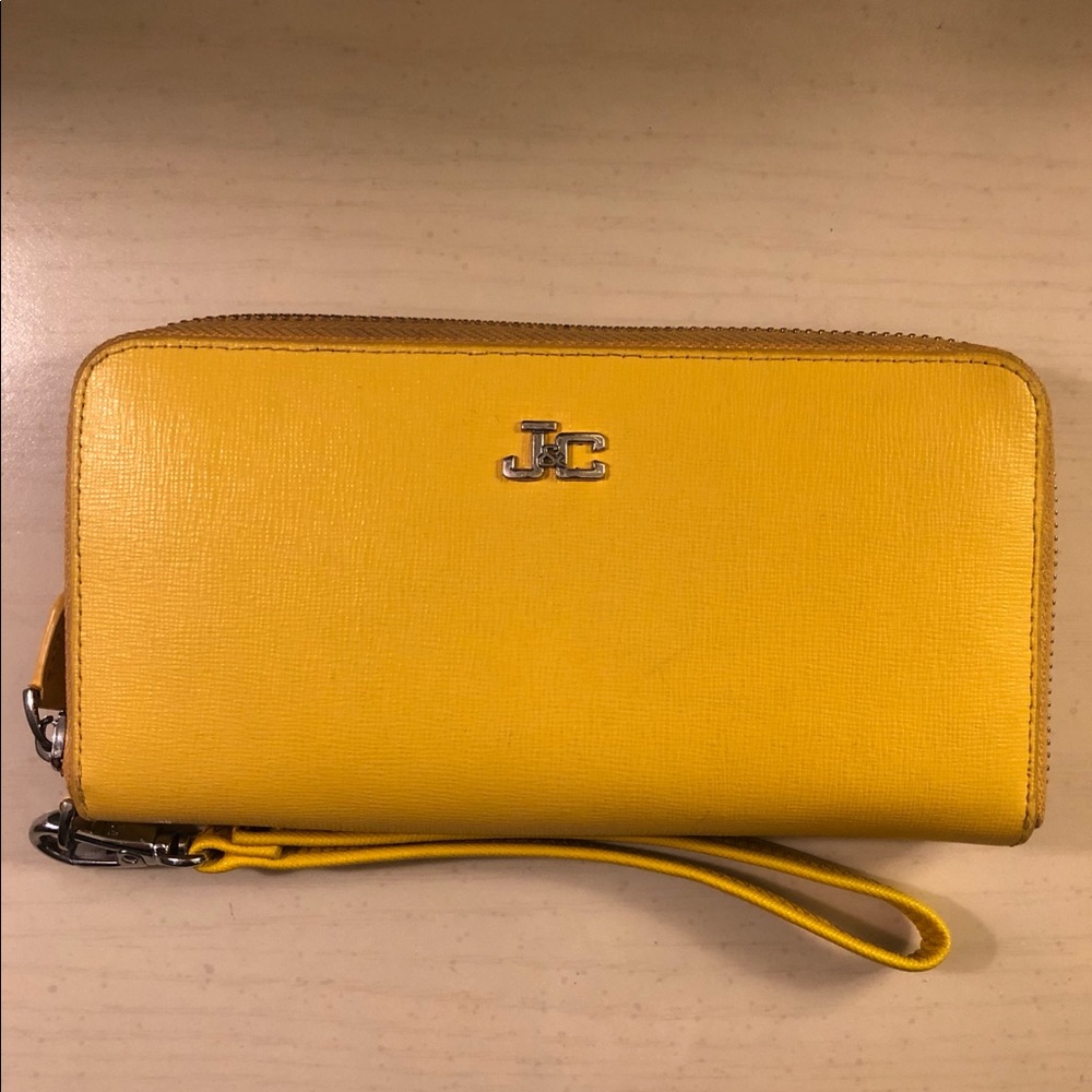 Jacky and Celine Leather Wallet- Canary Yellow
